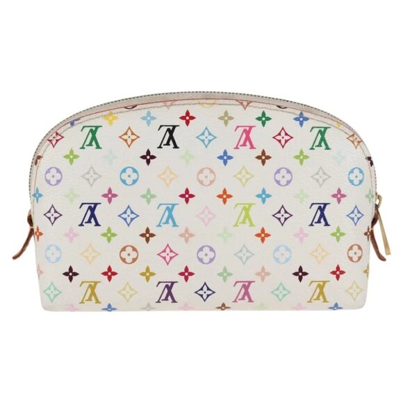 LOUIS VUITTON Monogram Multicolor Pochette Cosmetic White M47354 Auth 125292AV - Picture 9 of 16